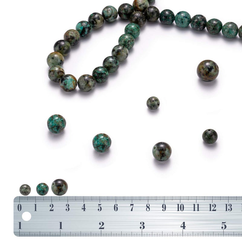 BEADIA Natural African Turquoise Stone Round Loose Semi Gemstone Beads for Jewelry Making 6MM 61PCS - Image 3